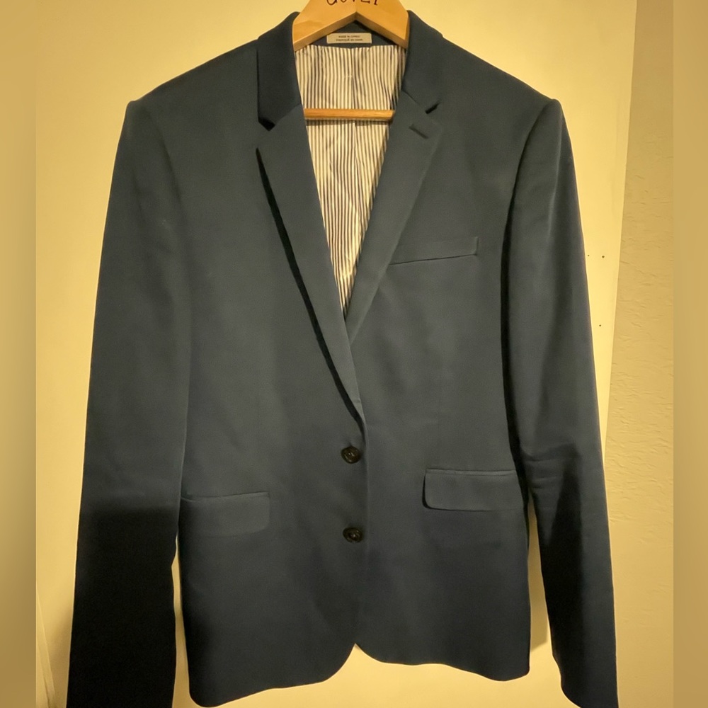 Navy Blue Slim Blazer